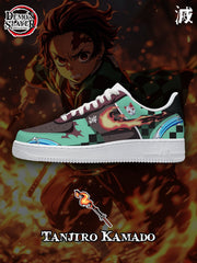 Zapatillas deportivas estilo aire personalizadas Tanjiro Kamado V.2