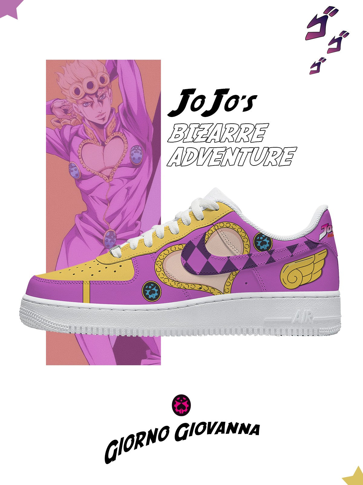 Giorno Giovanna V.2 Custom Air-Style Sneakers