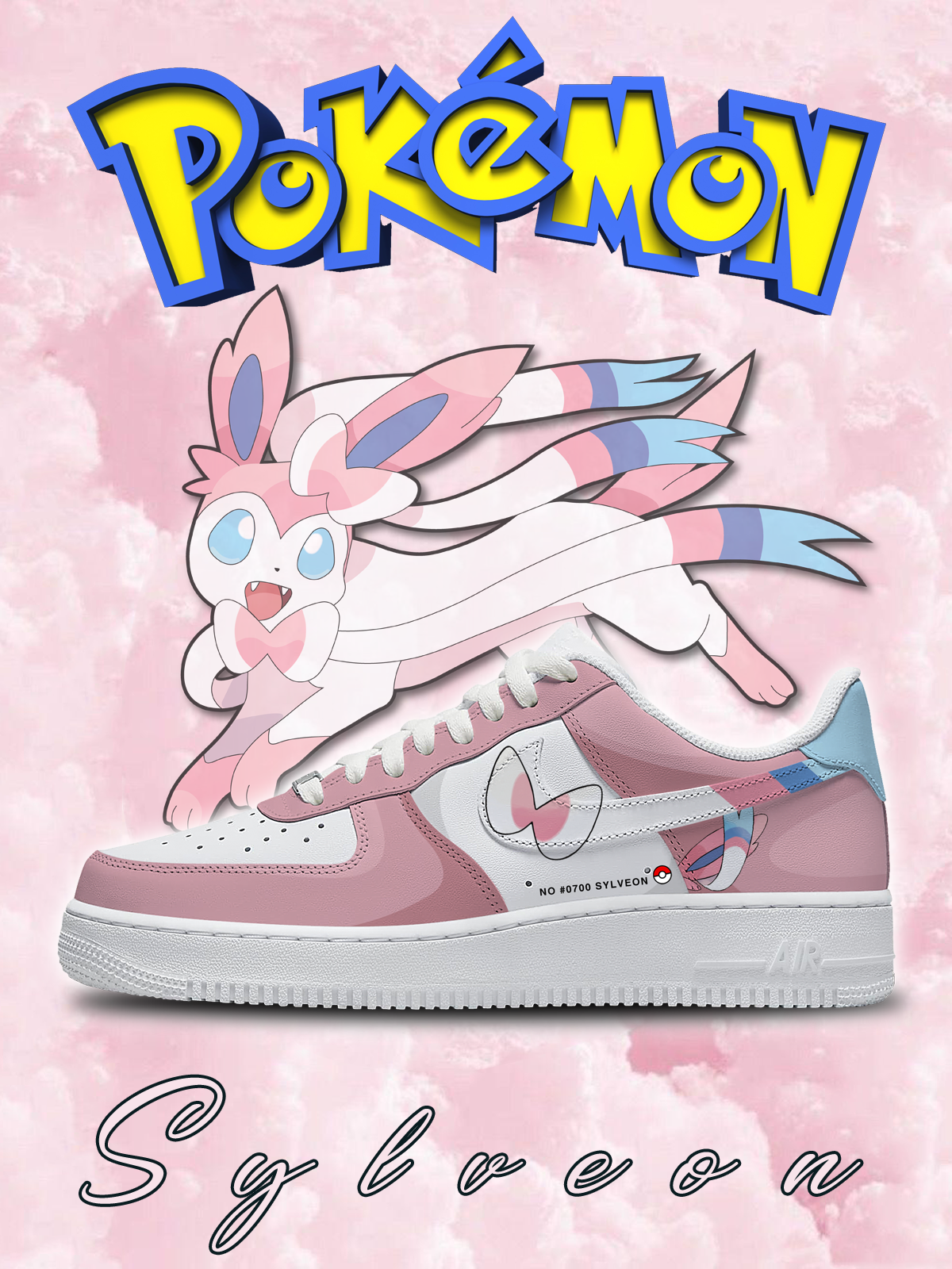 Nr. 0700 Sylveon Custom Air-Style Sneakers