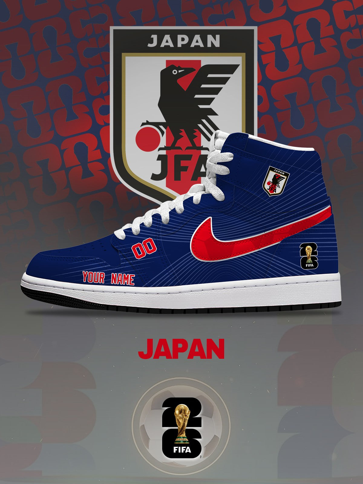 World Cup 2026 Japan V.1 Custom High-Top Sneakers