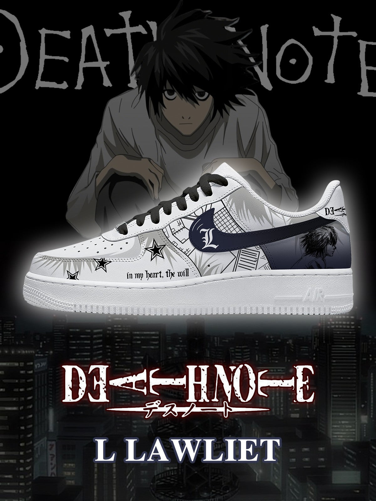 Zapatillas deportivas personalizadas estilo Air L Lawliet V.3