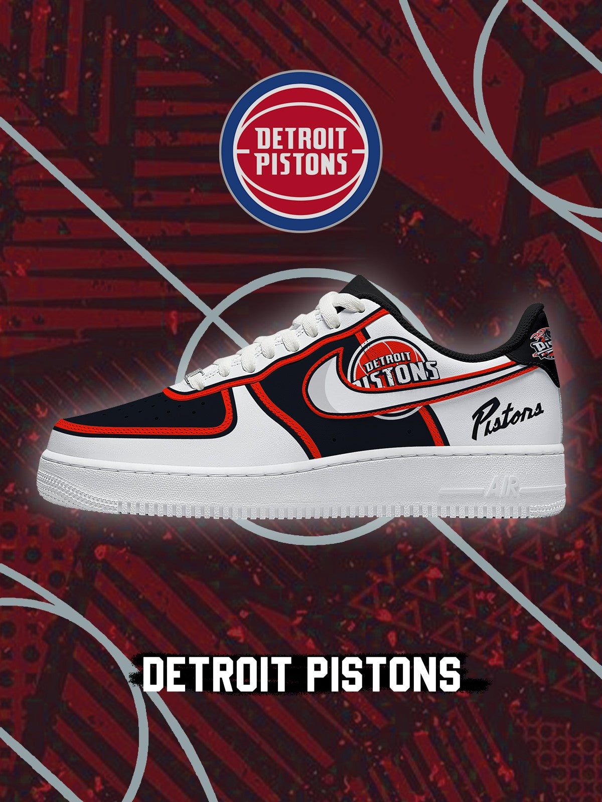 Zapatillas deportivas personalizadas estilo Air de Detroit Basketball V.2