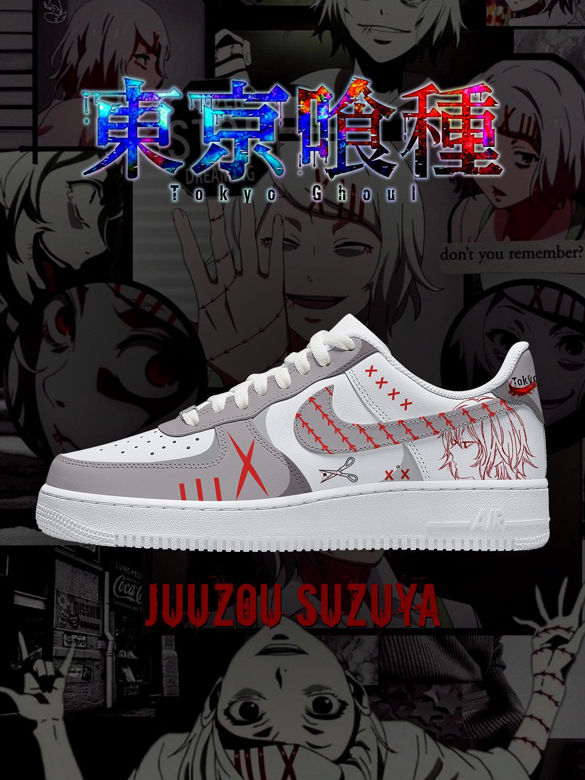 Zapatillas deportivas estilo aire personalizadas Juuzou Suzuya V.1