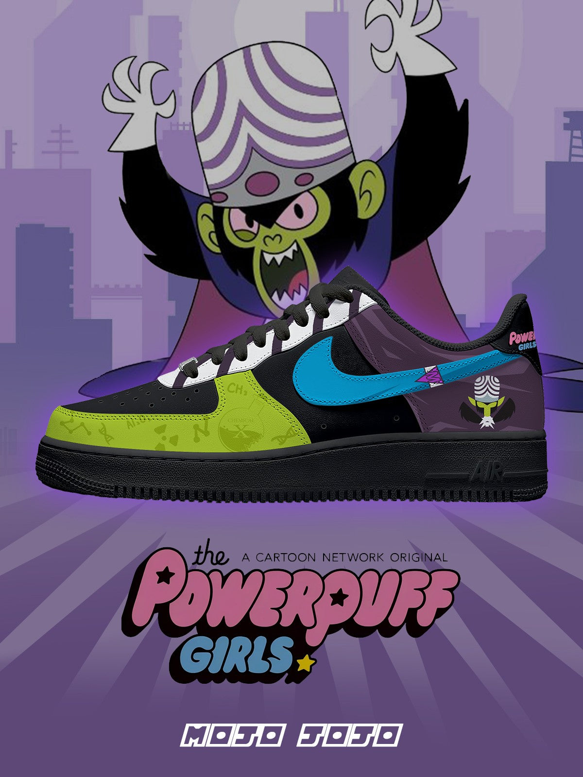 Mojo Jojo V.1 Custom Air-Style Sneakers