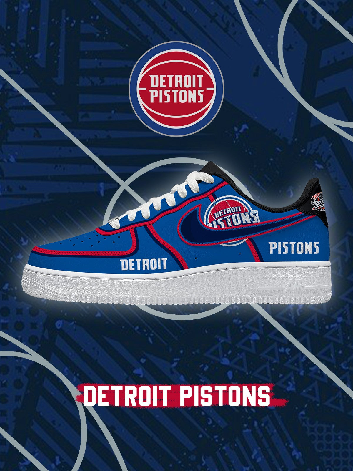 Zapatillas deportivas personalizadas estilo Air de Detroit Basketball V.3
