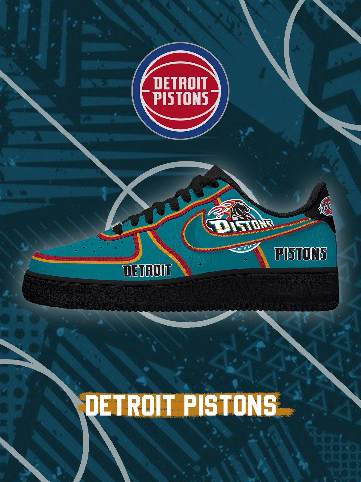 Zapatillas deportivas personalizadas estilo Air de Detroit Basketball V.4