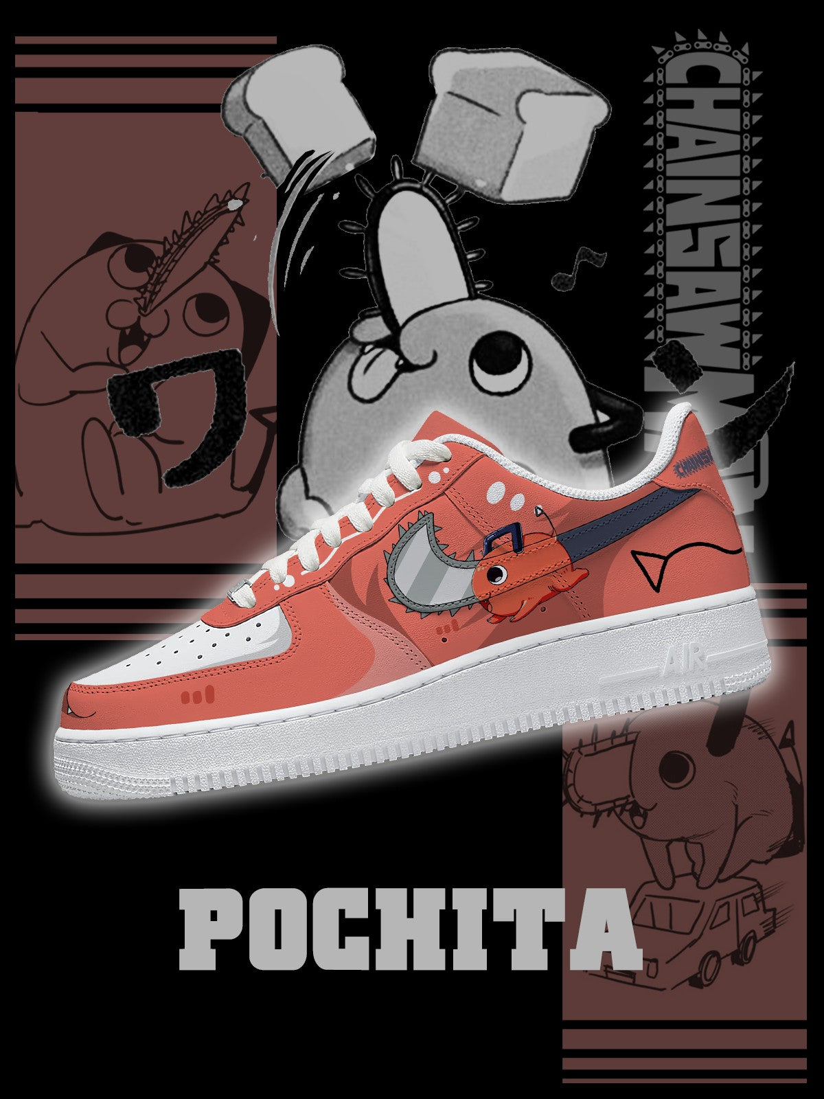 Pochita V.1 Custom Air-Style Sneakers