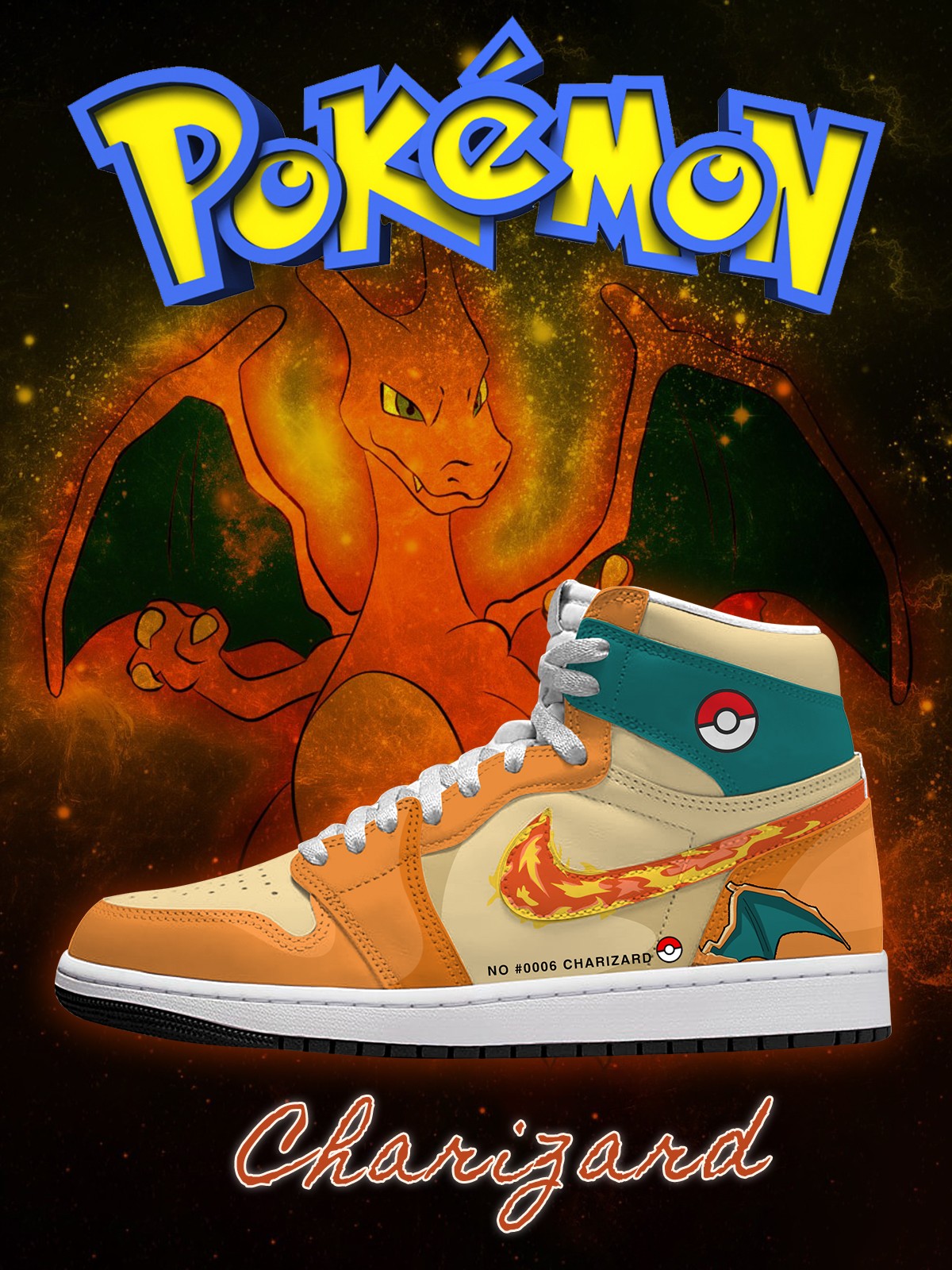 Zapatillas altas personalizadas Charizard V.2