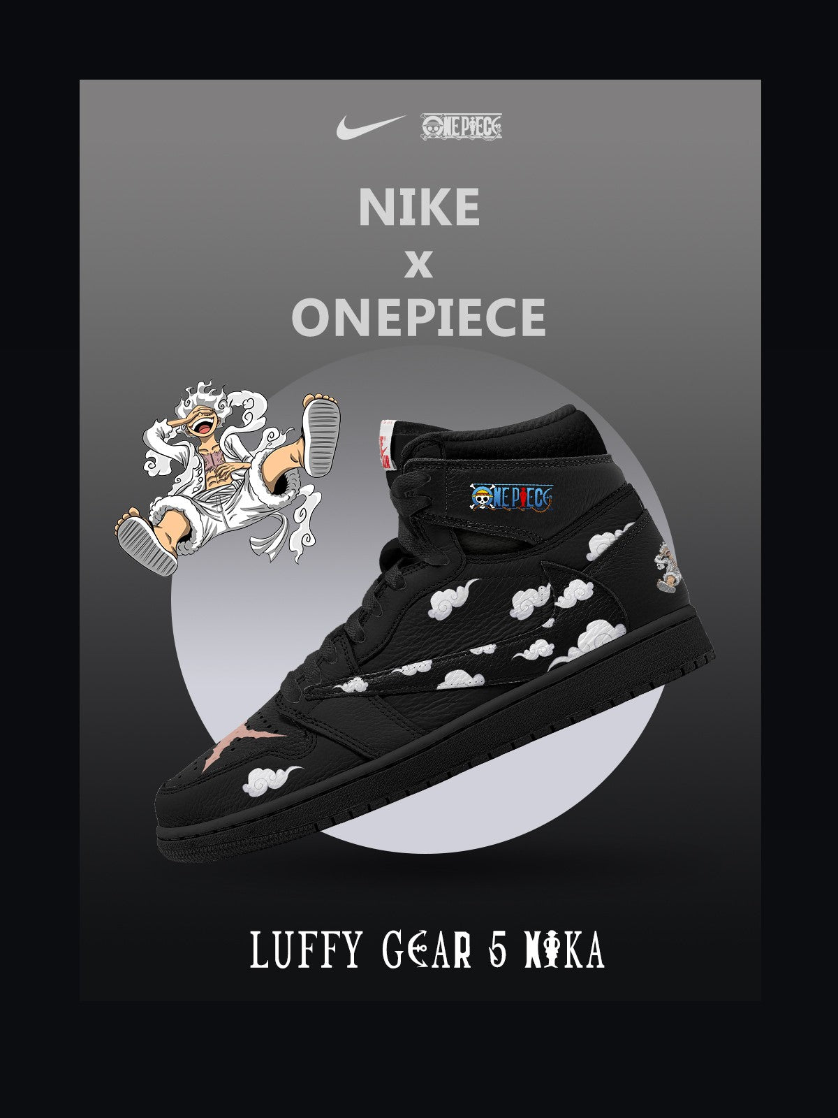 Zapatillas altas Luffy Gear 5 Nika V.1 Custom TS