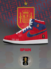 World Cup 2026 Spain V.1 Custom High-Top Sneakers