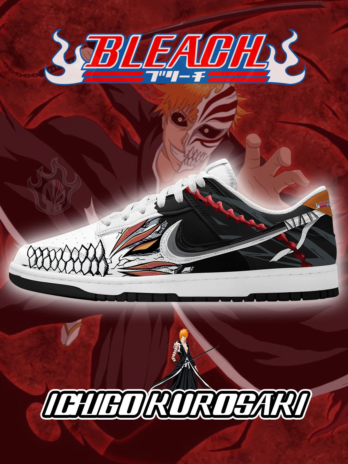 Ichigo Kurosaki V.1 Custom SB-Style Sneakers