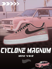 Pink Fiat 131 Abarth V.1 Custom Air-Style Sneakers