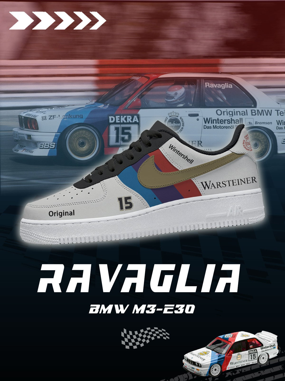 Zapatillas deportivas personalizadas M3-E30 Schnitzer Roberto Ravaglia V.1 Air-Style