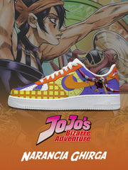 Zapatillas deportivas estilo aire personalizadas Narancia Ghirga V.2