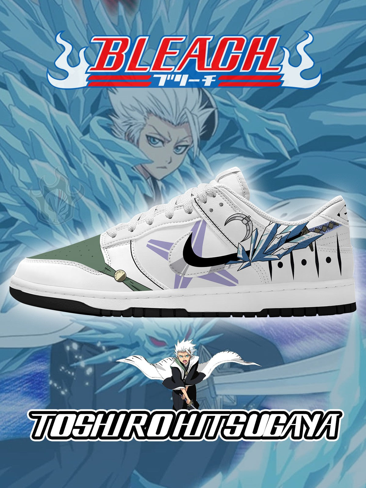 Toshiro Hitsugaya V.2 Custom SB-Style Sneakers