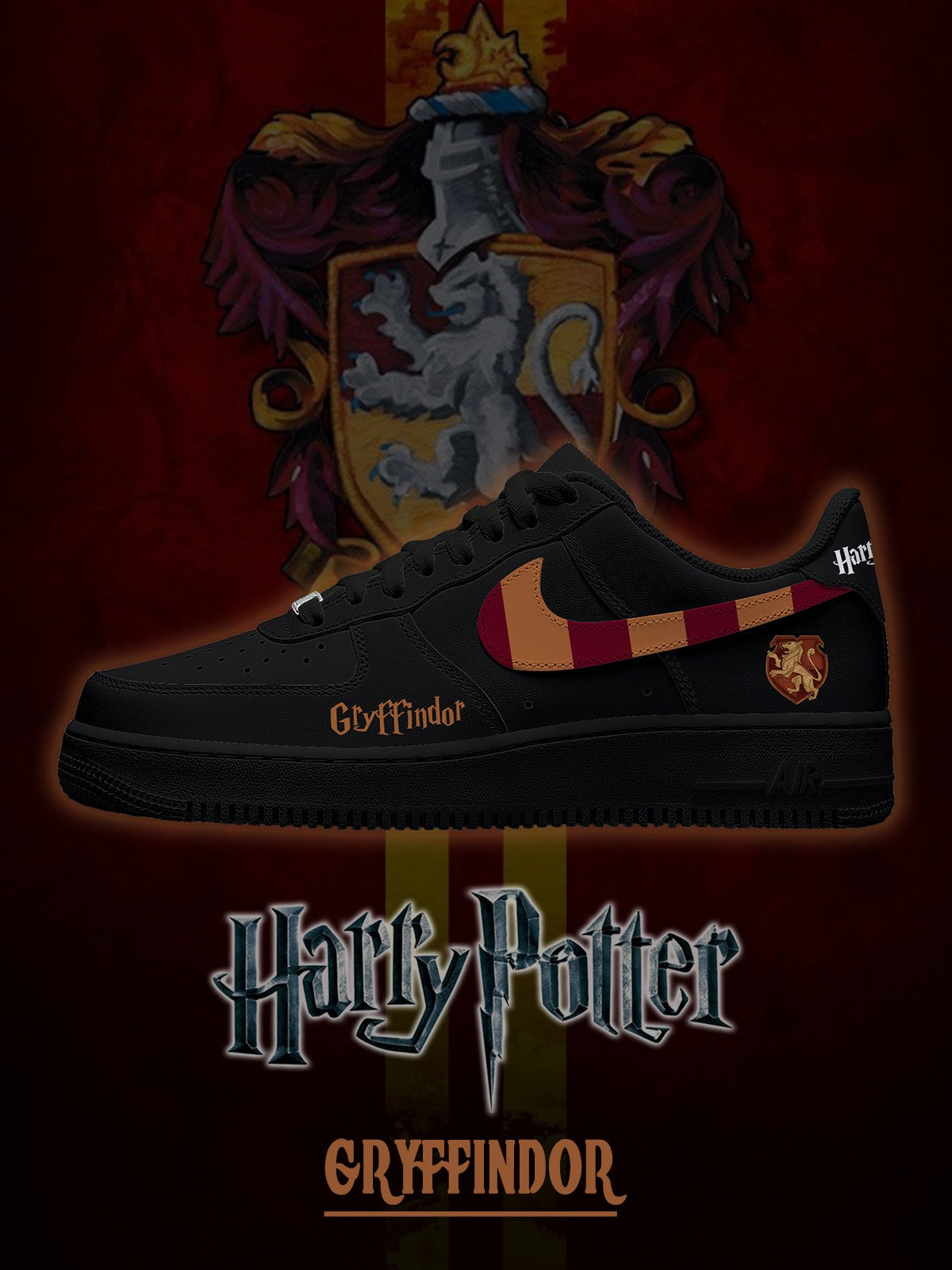 Hogwarts Gryffindor House V.2 Custom Air-Style Sneakers
