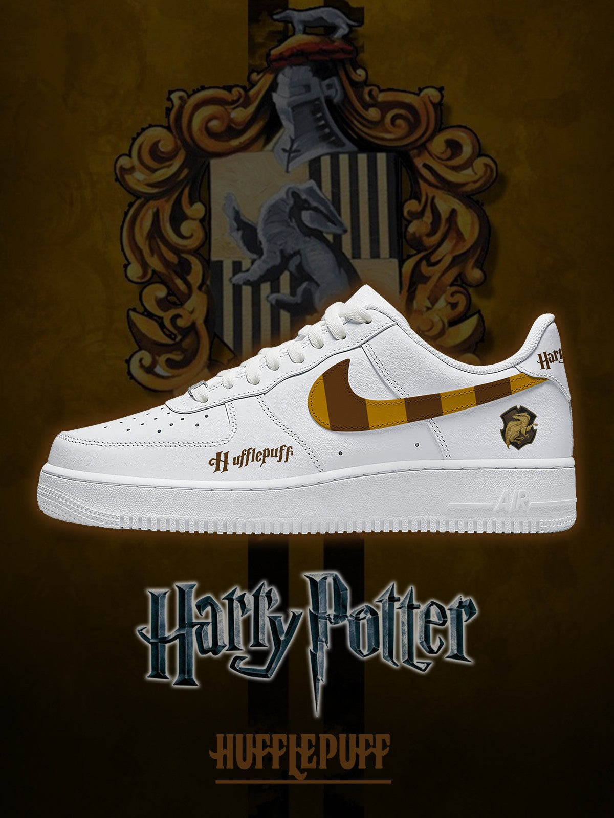 Hogwarts Hufflepuff Haus V.1 Custom Air-Style Sneakers