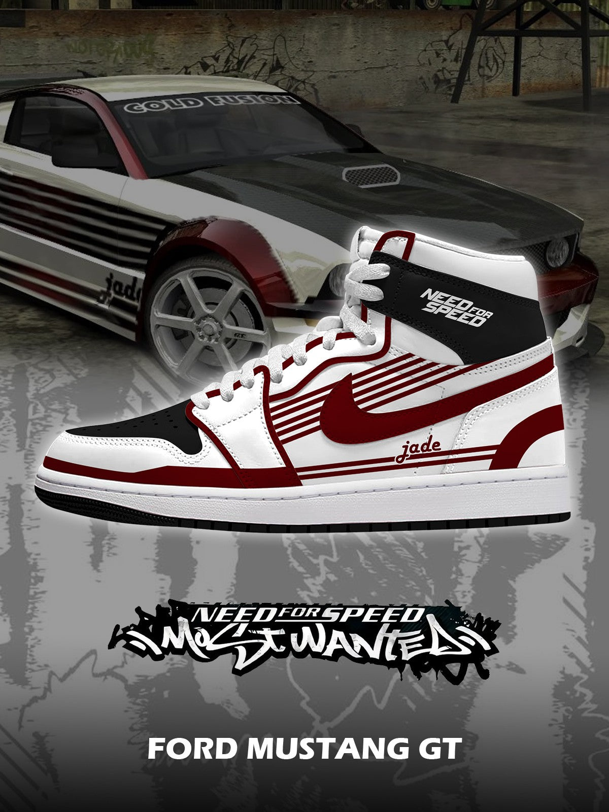 Zapatillas altas personalizadas F.Mustang GT V.1
