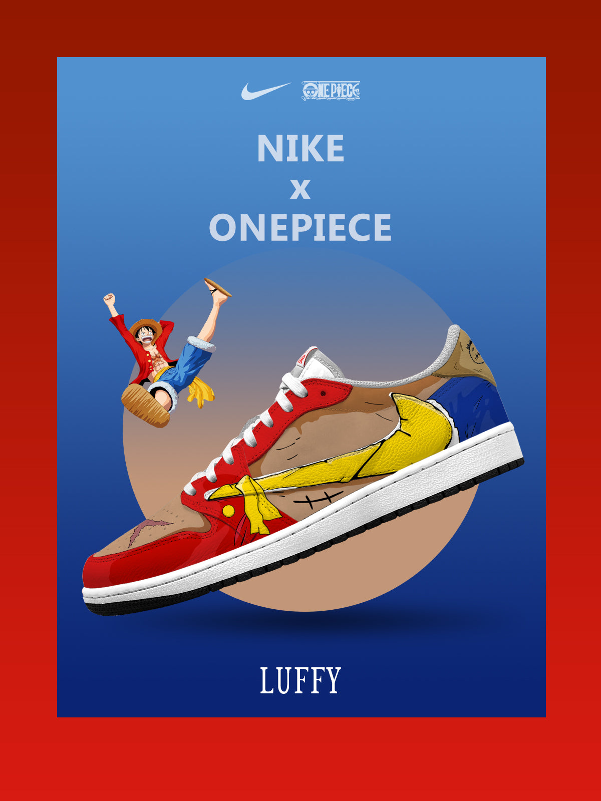 Zapatillas bajas personalizadas Monkey D. Luffy V.7 TS