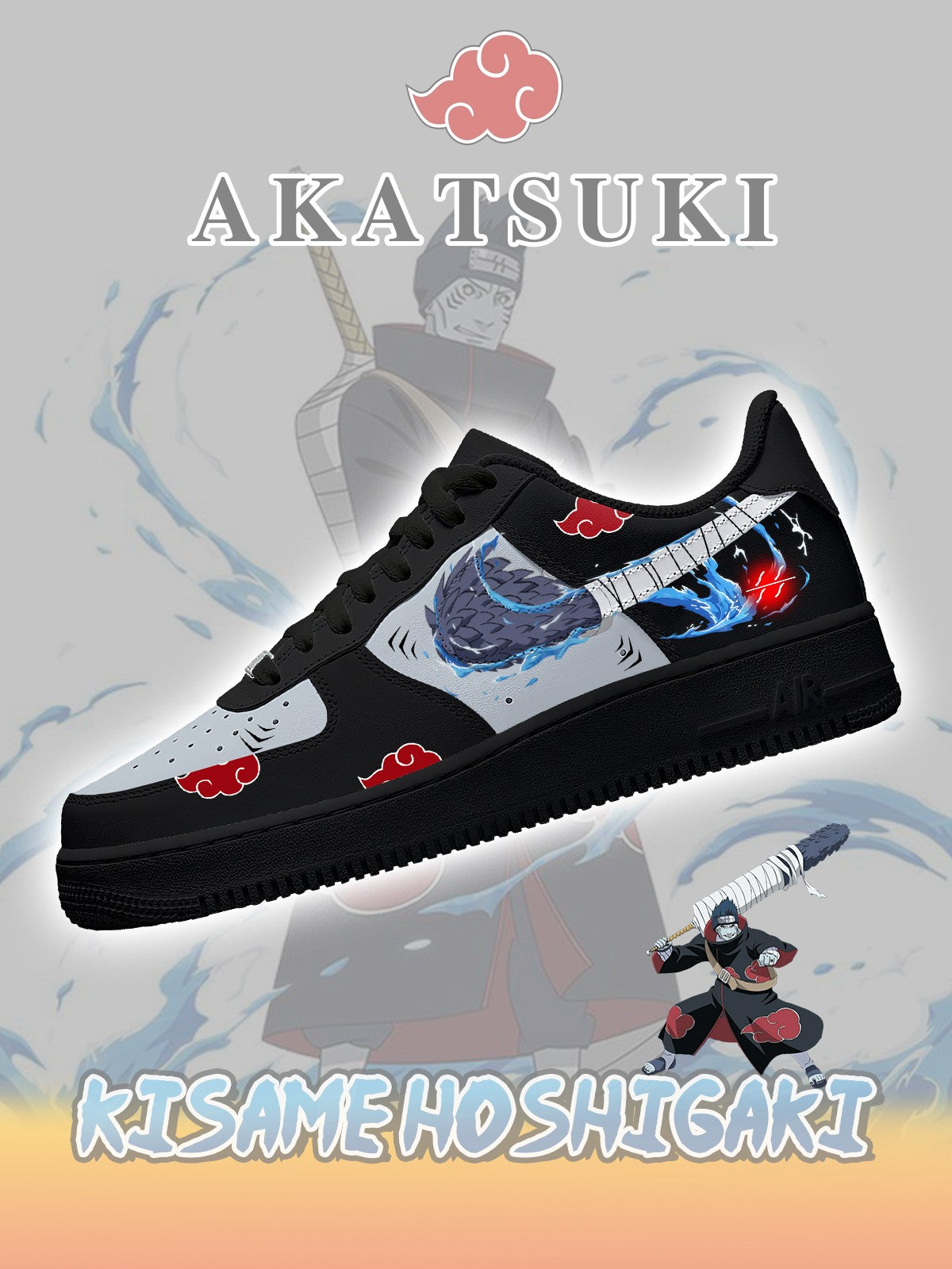 Akatsuki Kisame Hoshigaki No.3 Zapatillas Air-Style personalizadas