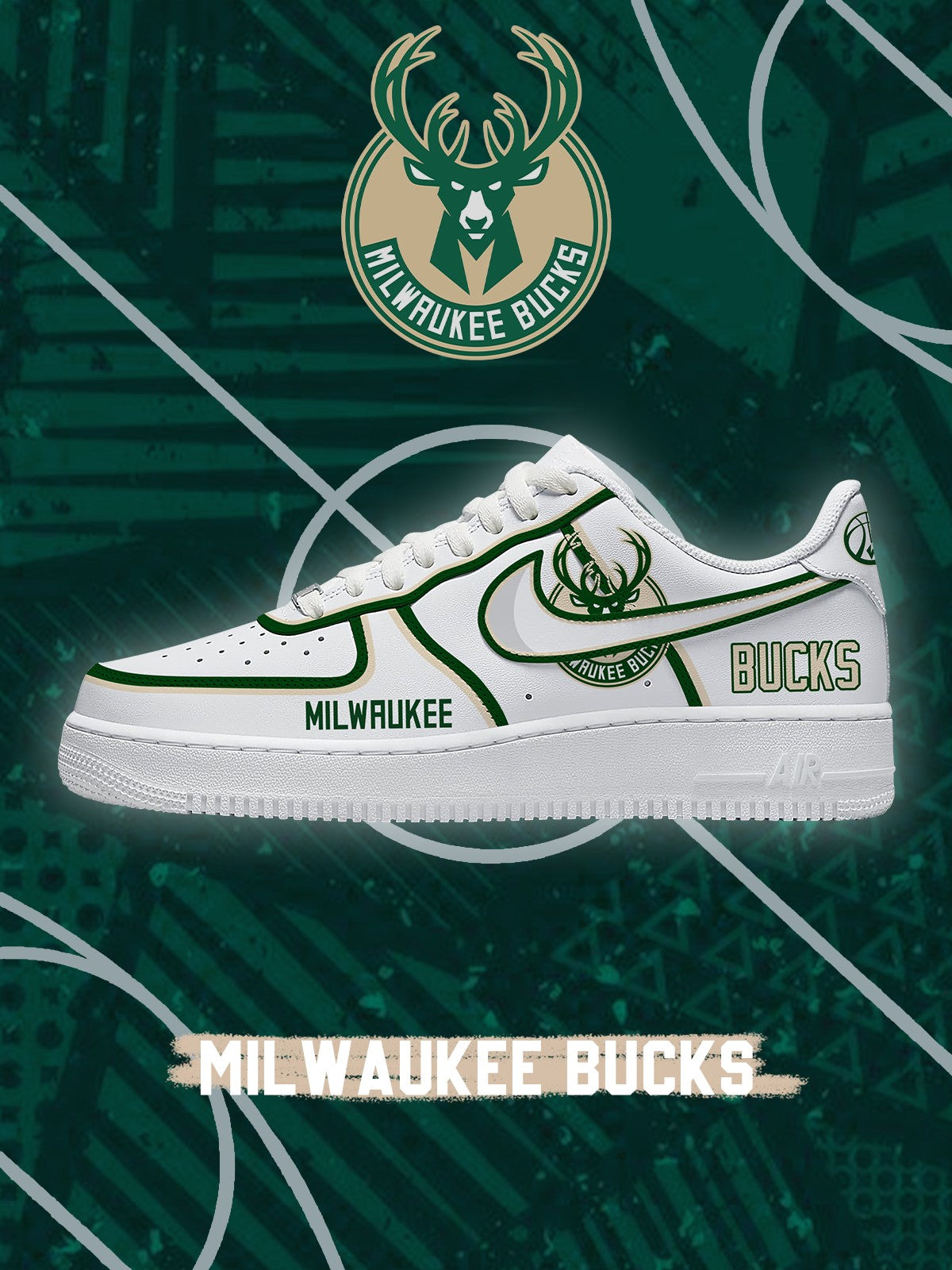Zapatillas deportivas Milwaukee Basketball V.3 personalizadas estilo Air