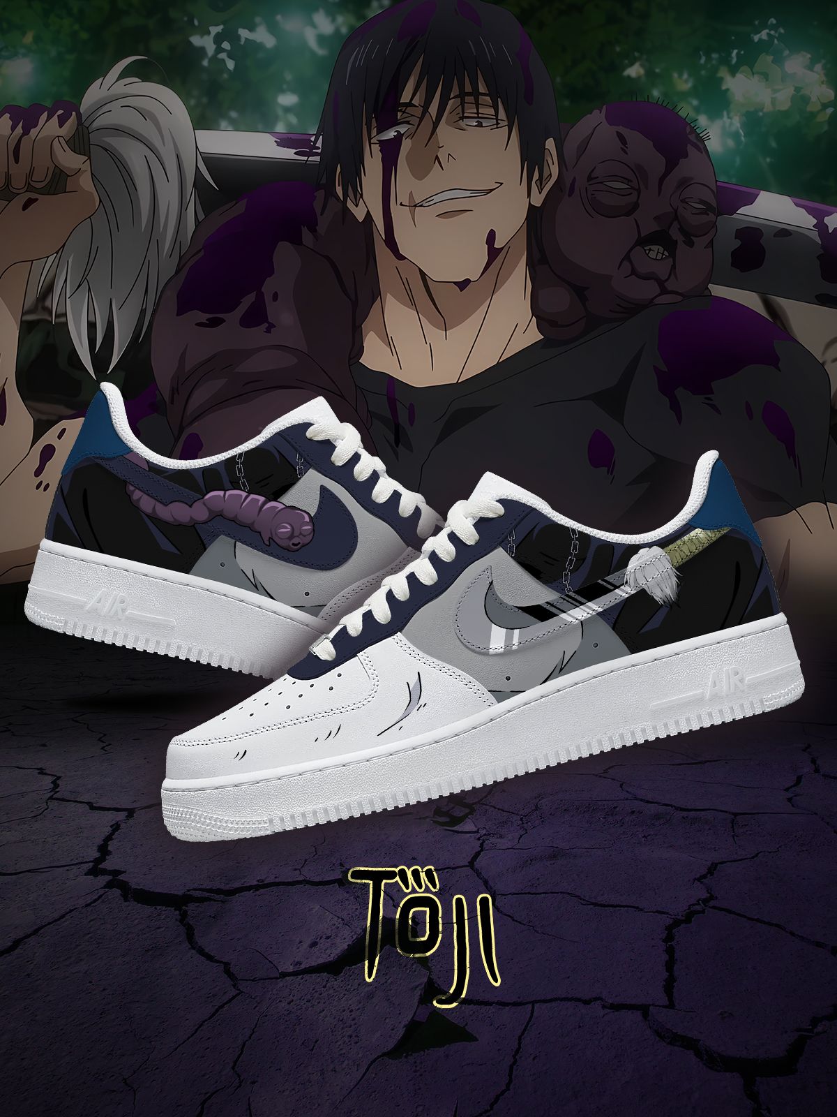 Toji Fushiguro V.2 Custom Air-Style Sneakers