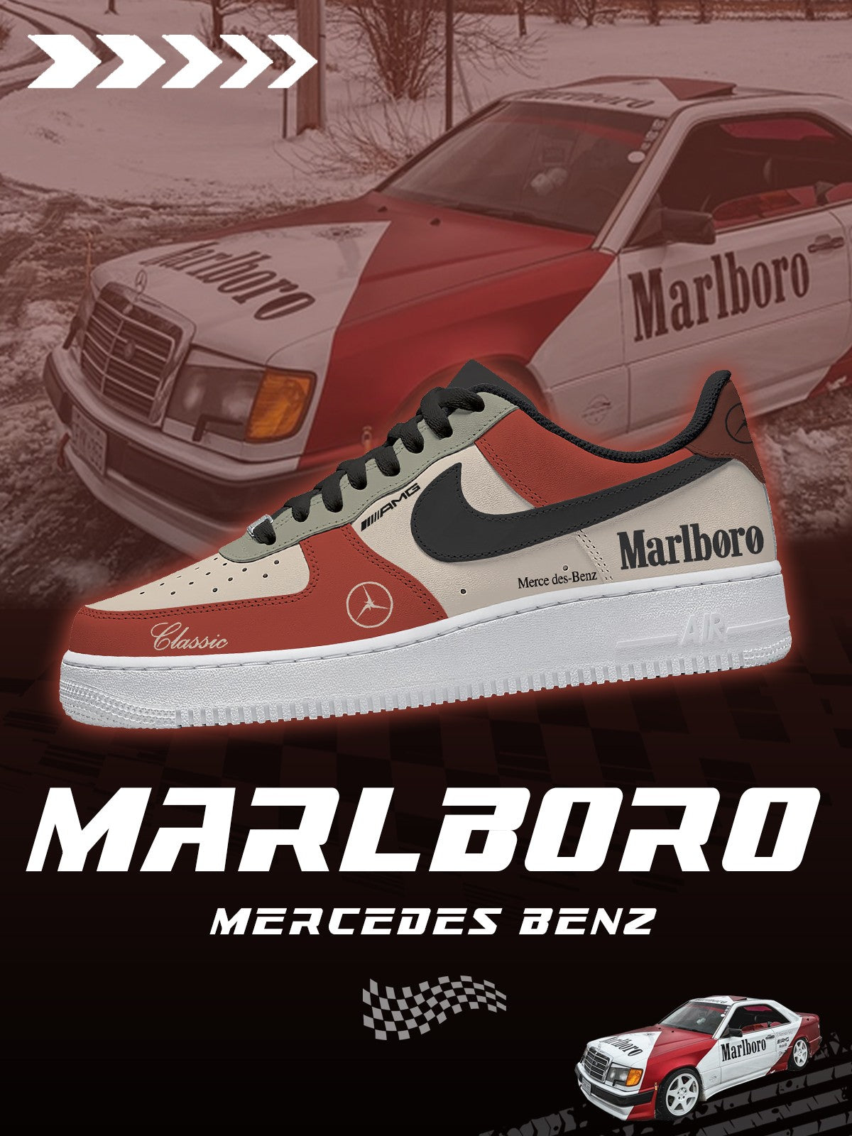 Mer cedes Ben Z V.1 Custom Air-Style Sneakers