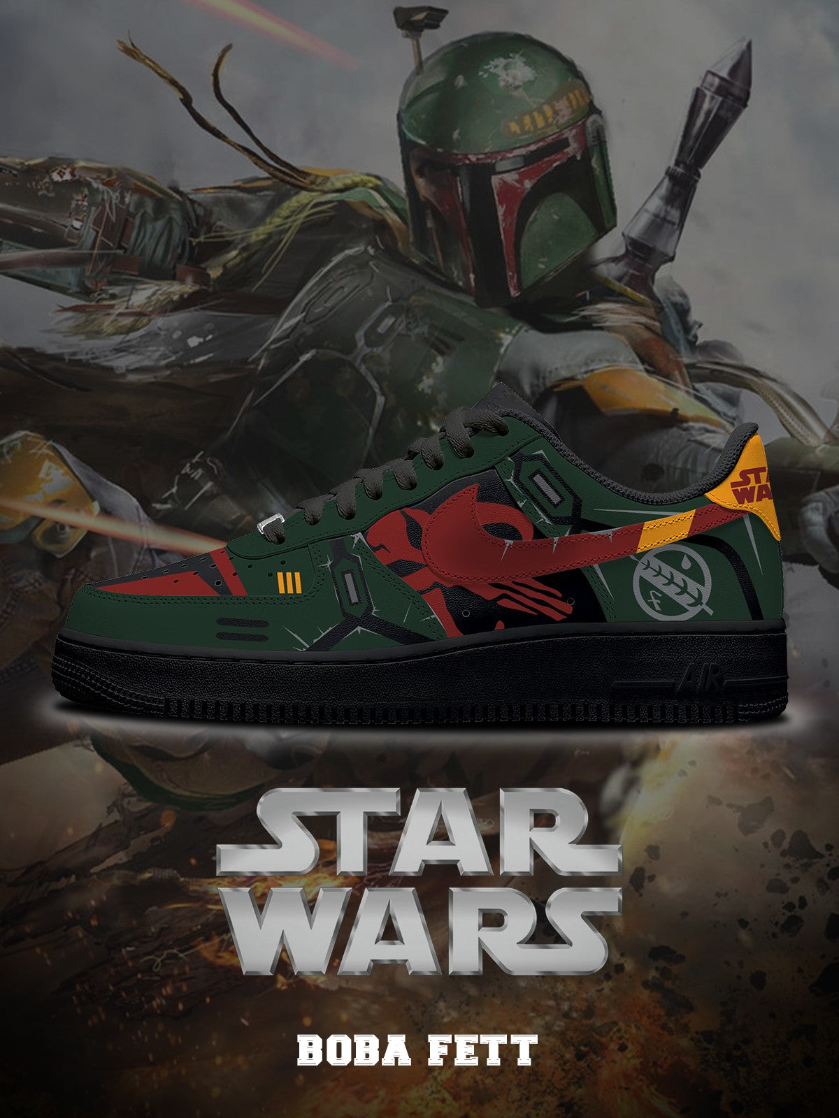 Boba Fett V.1 Custom Air-Style Sneakers