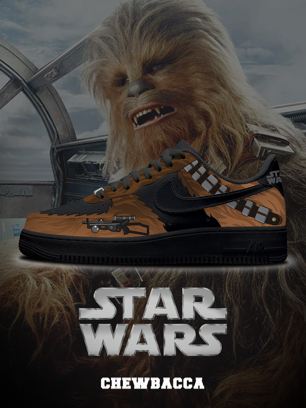 Chewbacca V.1 Custom Air-Style Sneakers