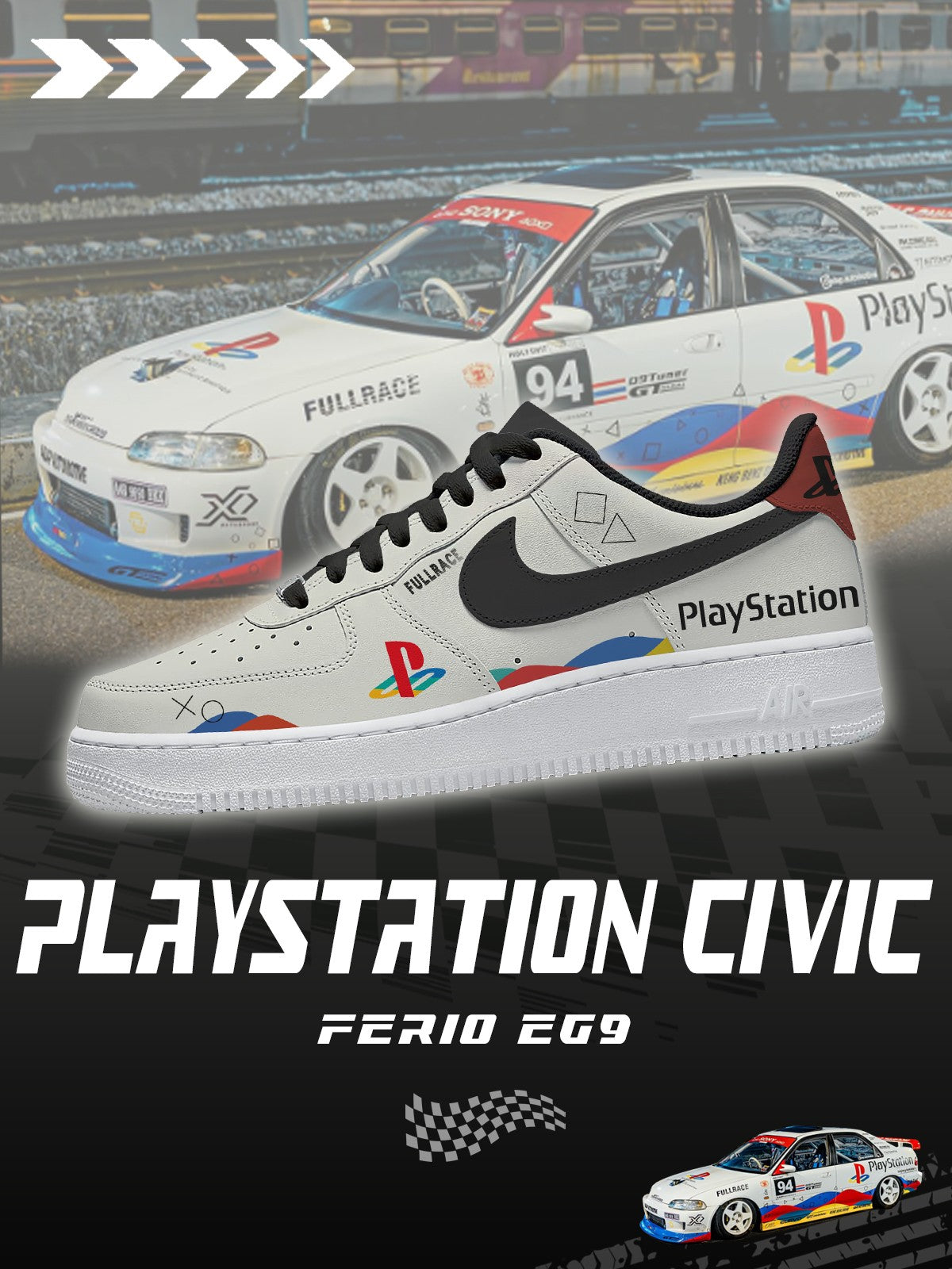 Civic Ferio EG9 V.1 Custom Air-Style Sneakers