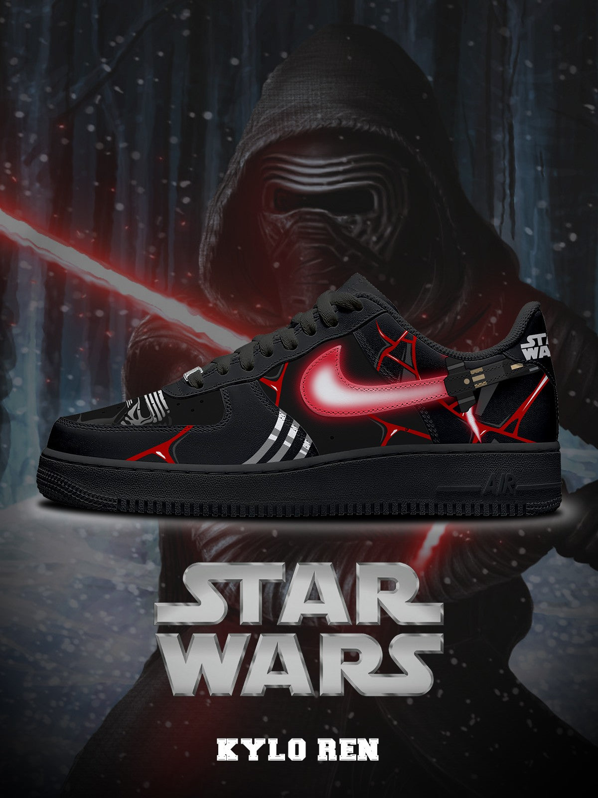 Kylo Ren V.1 Custom Air-Style Sneakers
