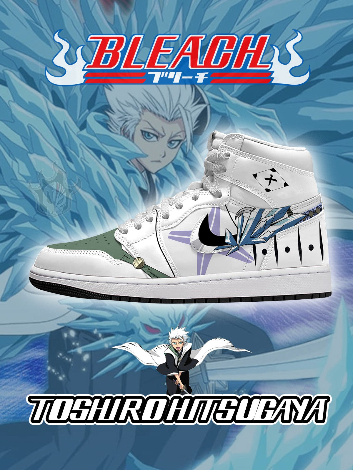 Zapatillas altas personalizadas Toshiro Hitsugaya V.2
