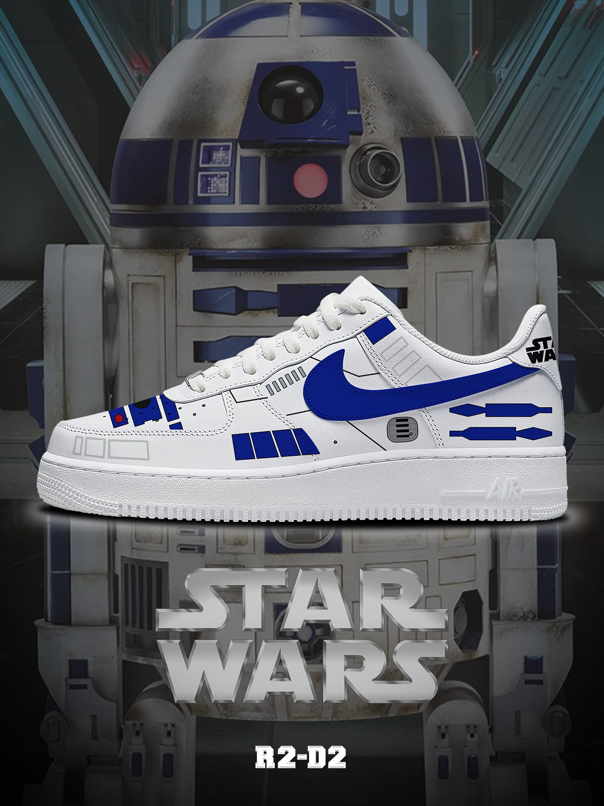 R2-D2 V.1 Custom Air-Style Sneakers