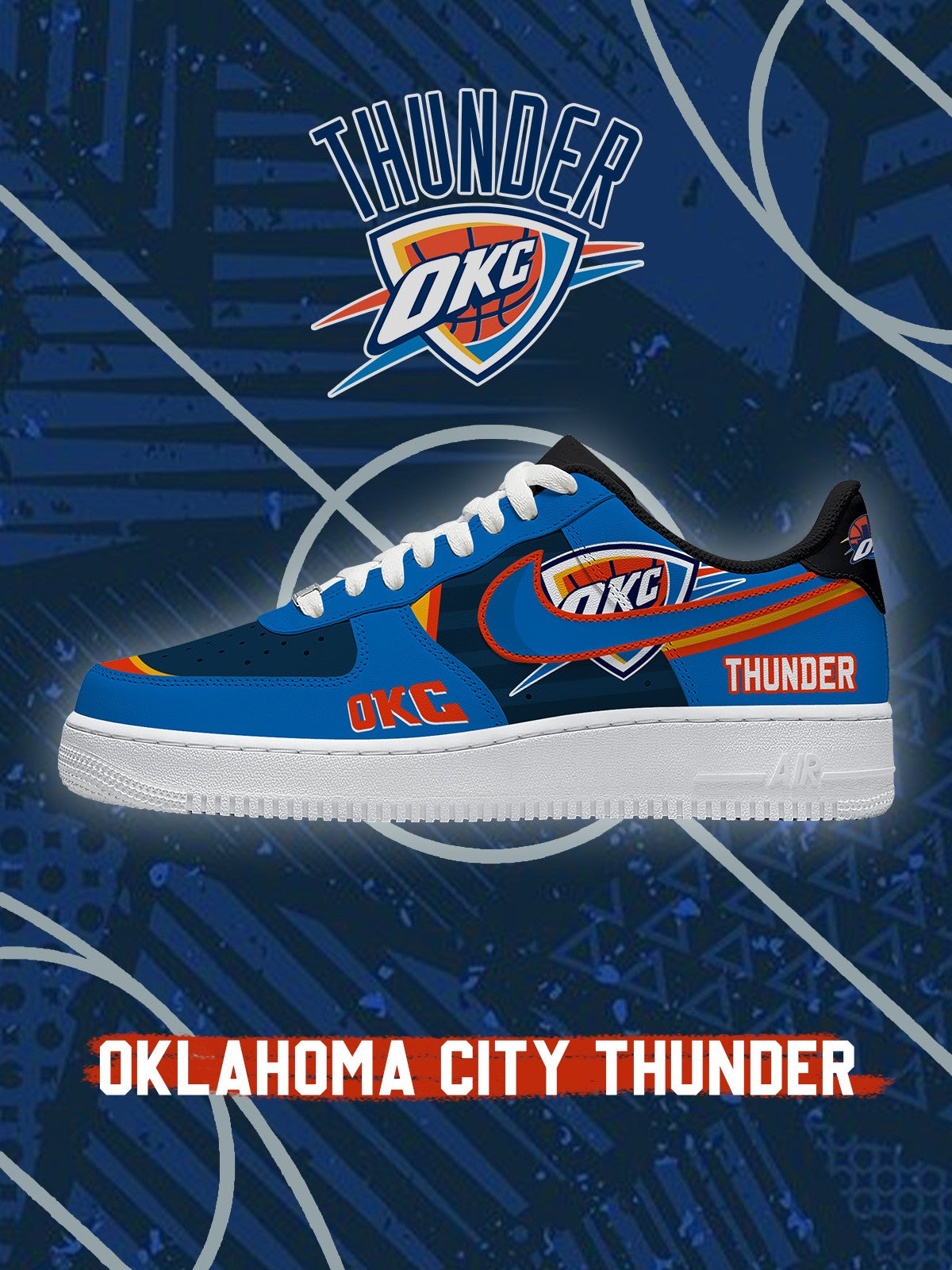 Zapatillas deportivas personalizadas estilo Air de Oklahoma City Basketball V.4