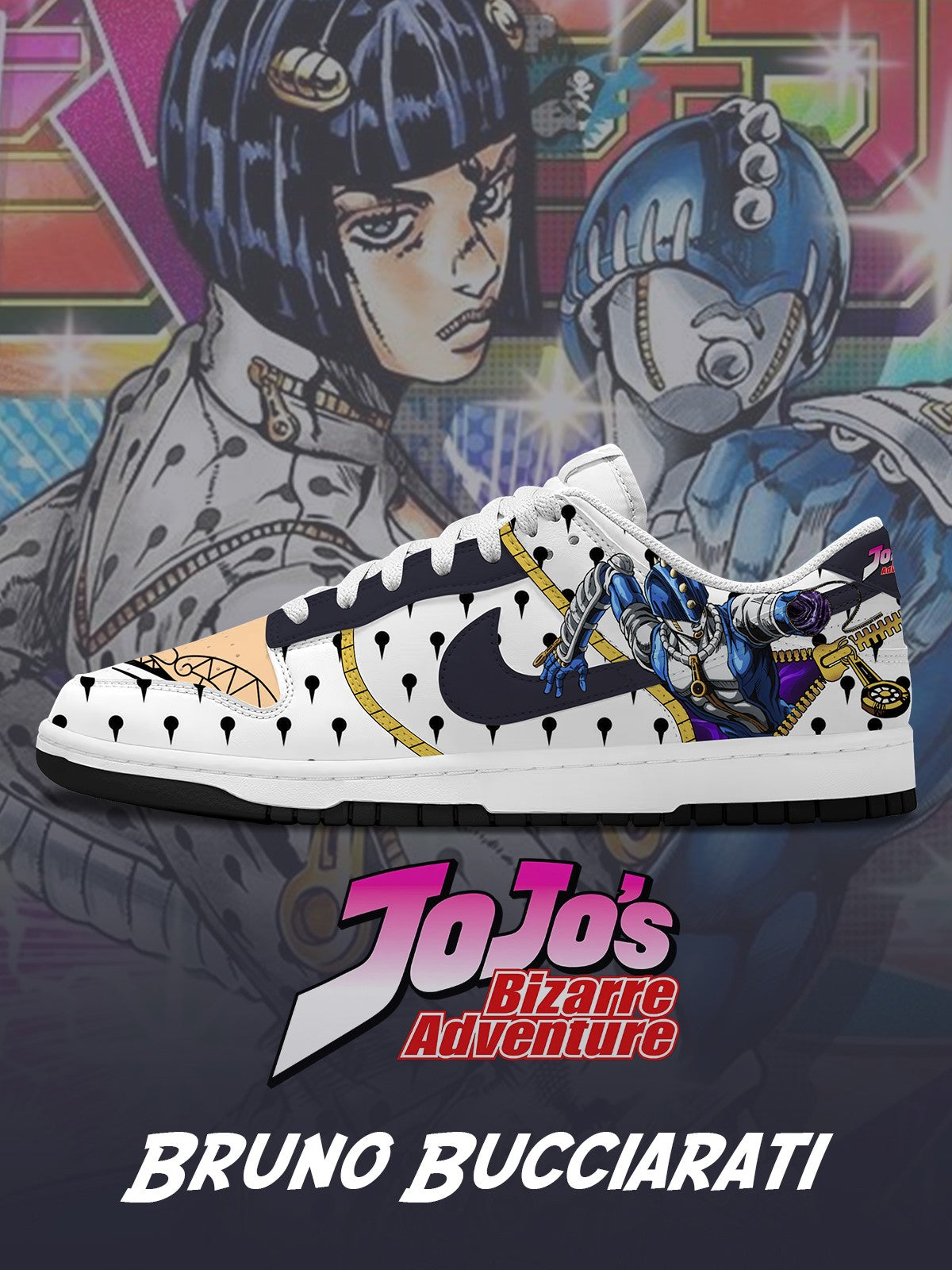 Bruno Bucciarati V.2 Custom SB-Style Sneakers