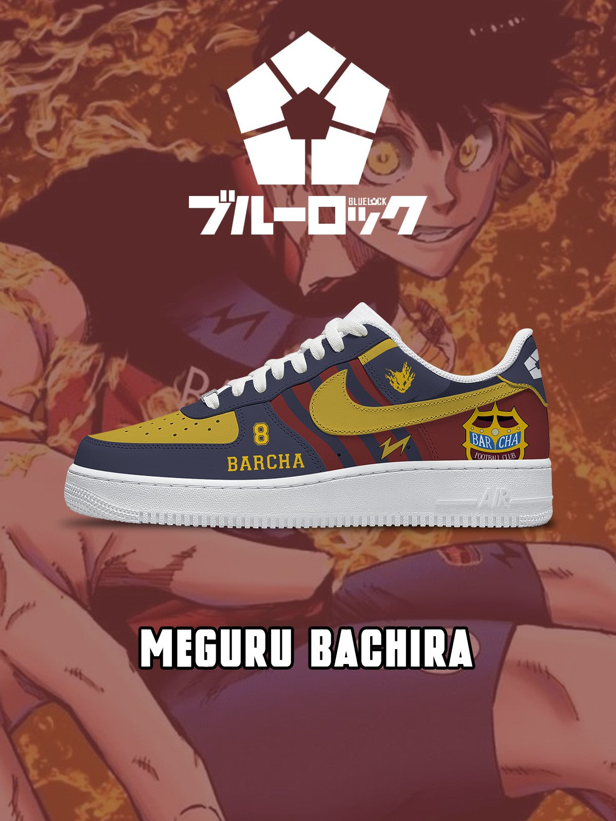 Zapatillas deportivas estilo aire personalizadas Meguru Bachira V.2