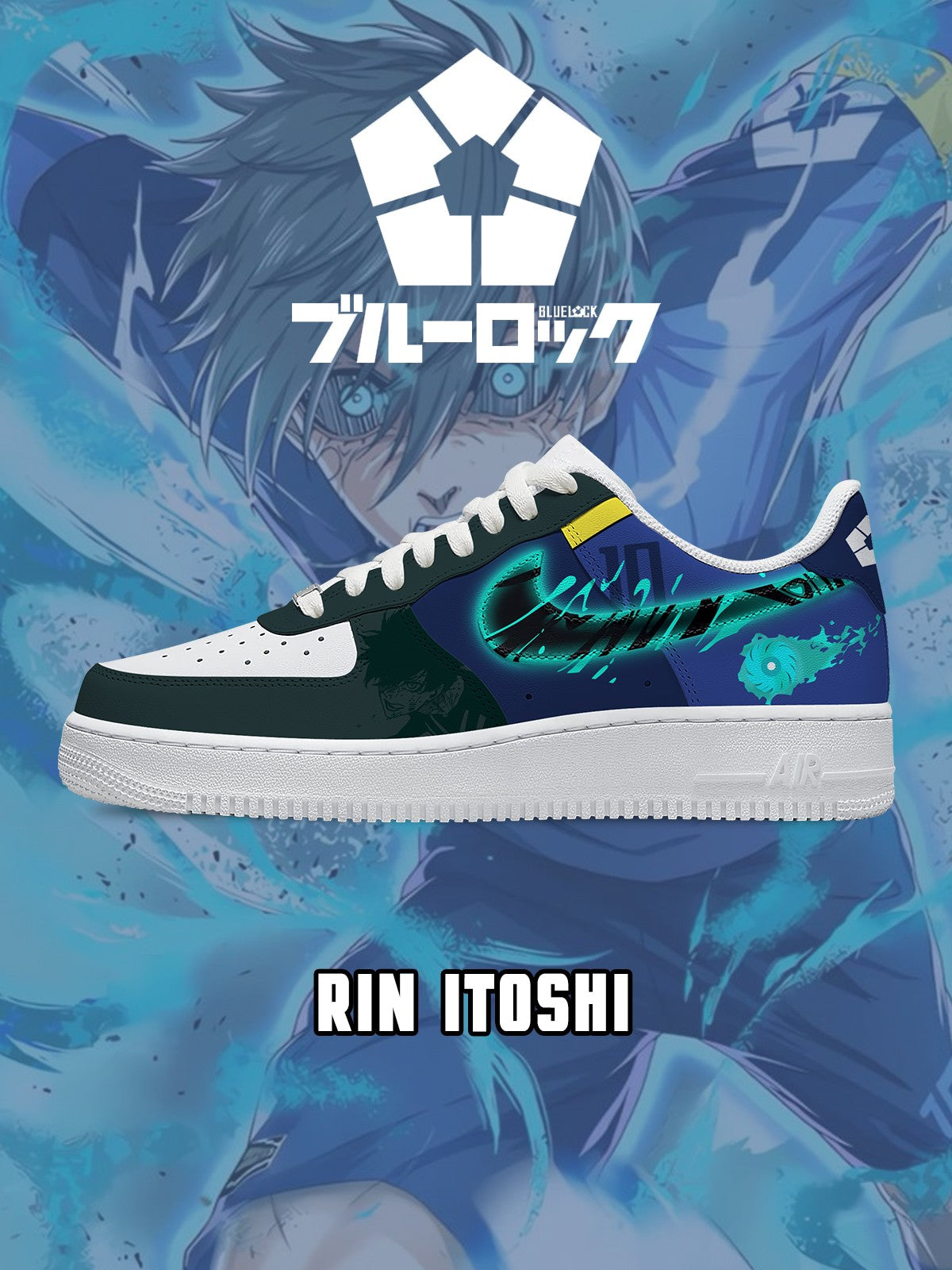 Rin Itoshi V.6 Custom Air-Style Sneakers
