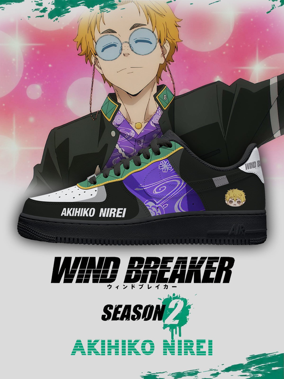 Akihiko Nirei V.1 Custom Air-Style Sneakers