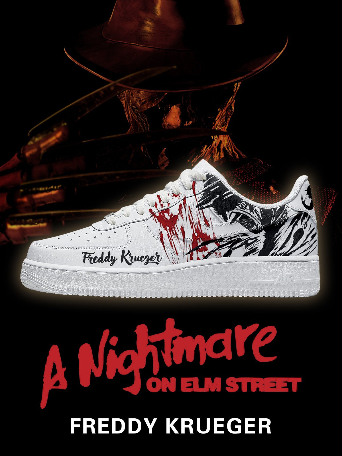 Zapatillas Air-Style personalizadas Freddy Krueger V.1