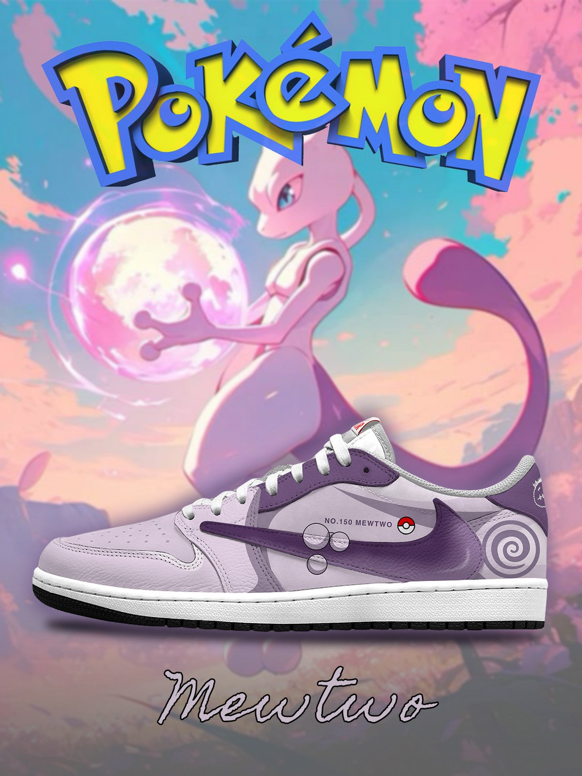 Mewtwo V.3 Custom TS Low Sneakers