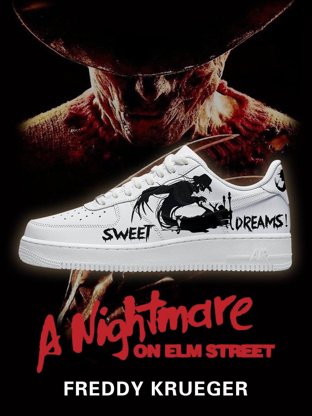 Freddy Krueger V.3 Custom Air-Style Sneakers