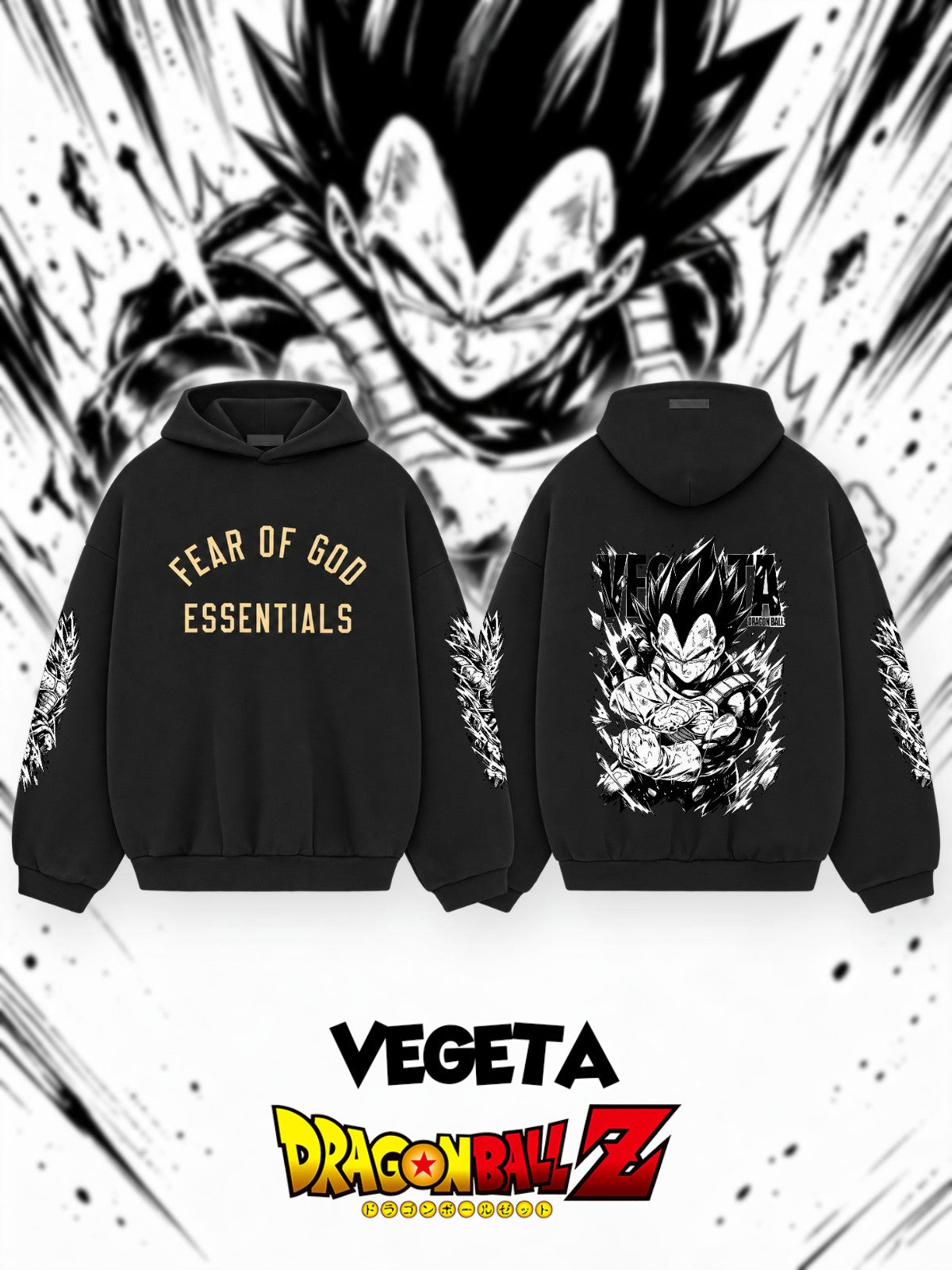 Vegeta V.3 Custom Ess. Hoodie