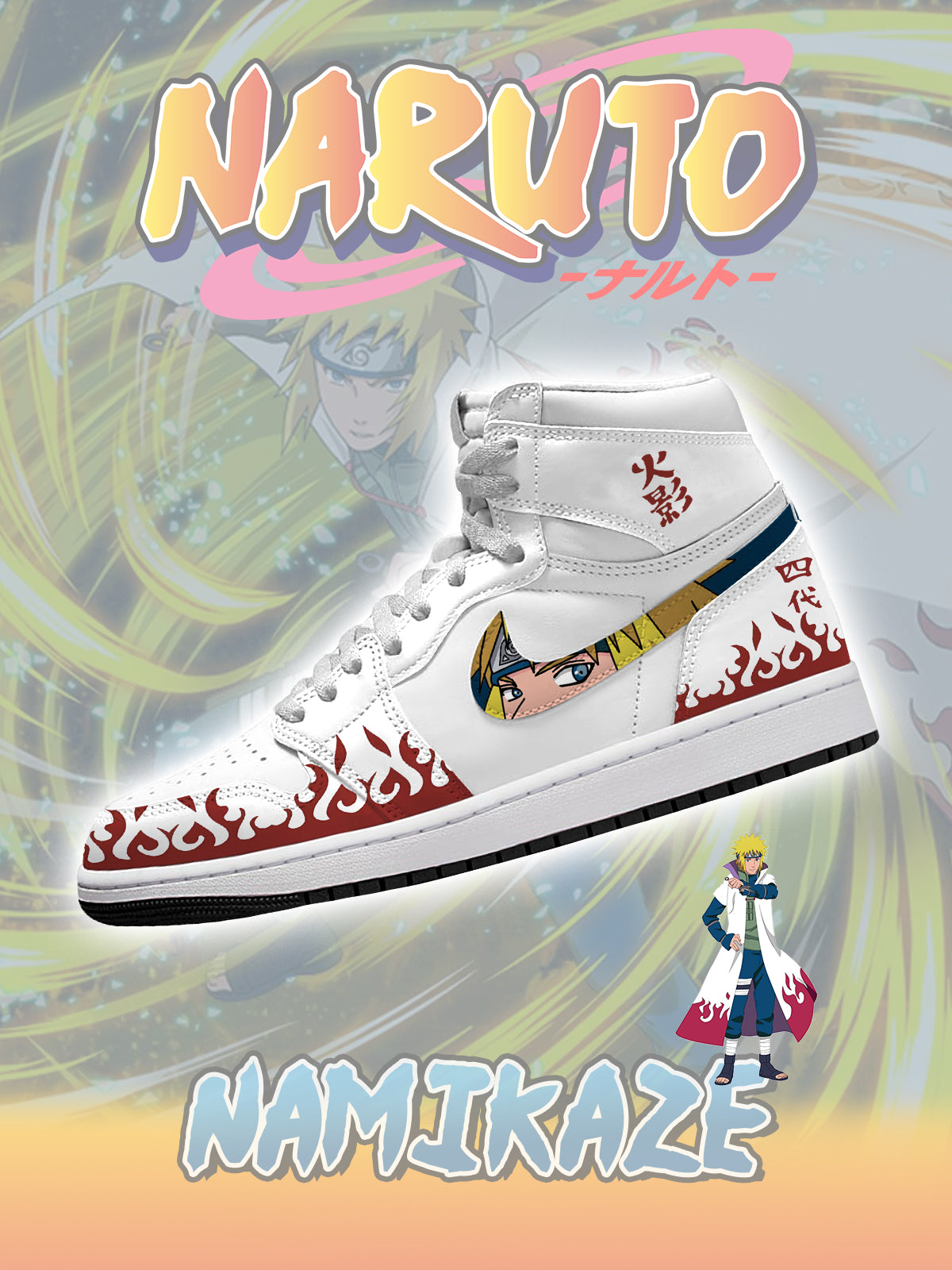 Zapatillas altas personalizadas Namikaze Minato V.1
