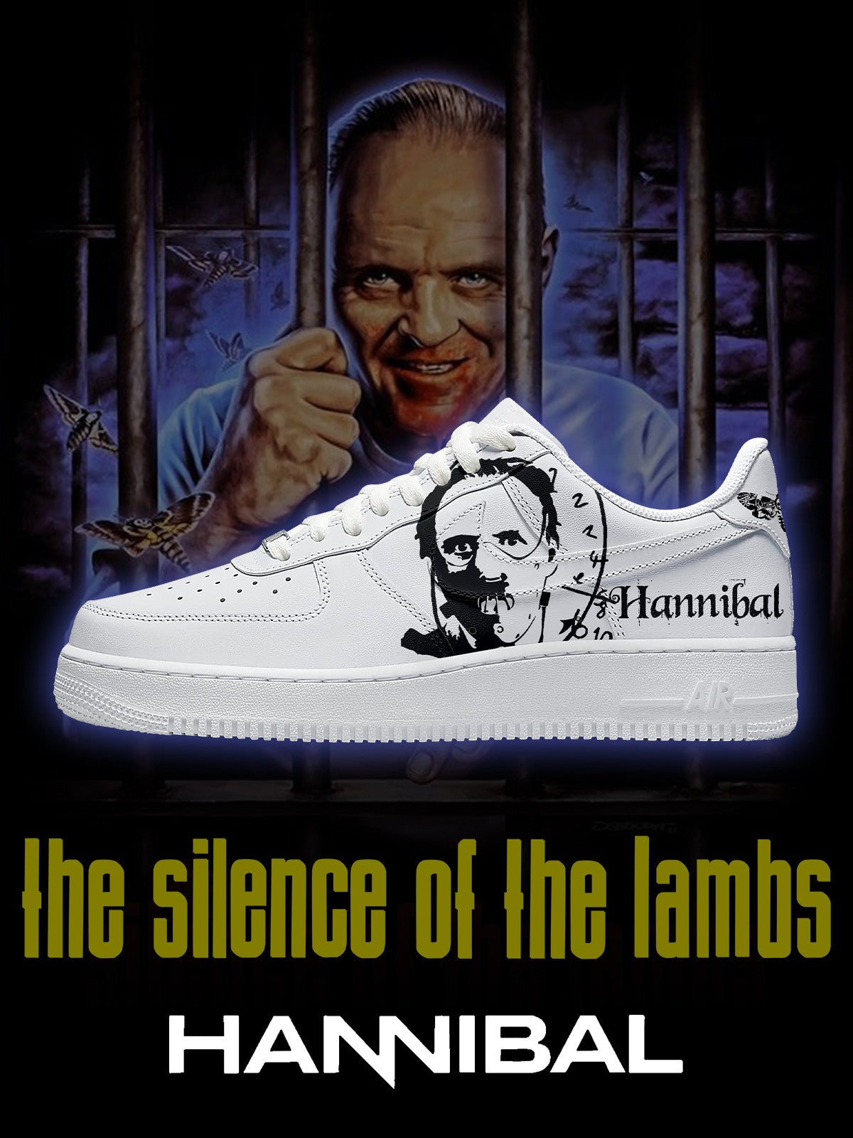 Hannibal Lecter V.1 Custom Air-Style Sneakers