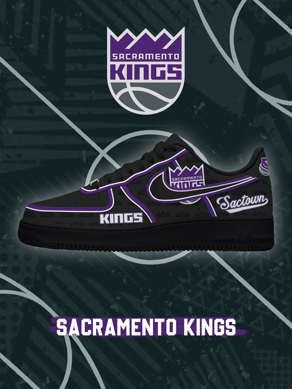 Zapatillas deportivas personalizadas estilo Air de Sacramento Basketball V.4
