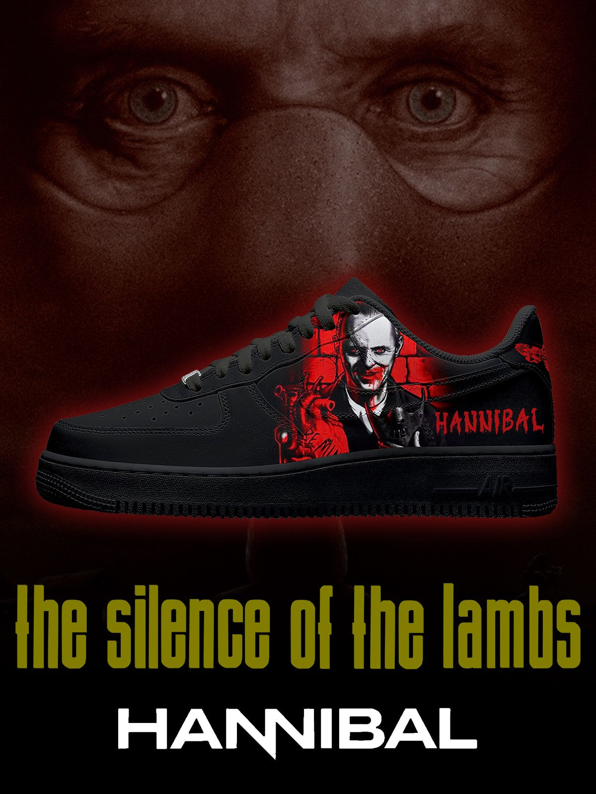 Hannibal Lecter V.3 Custom Air-Style Sneakers