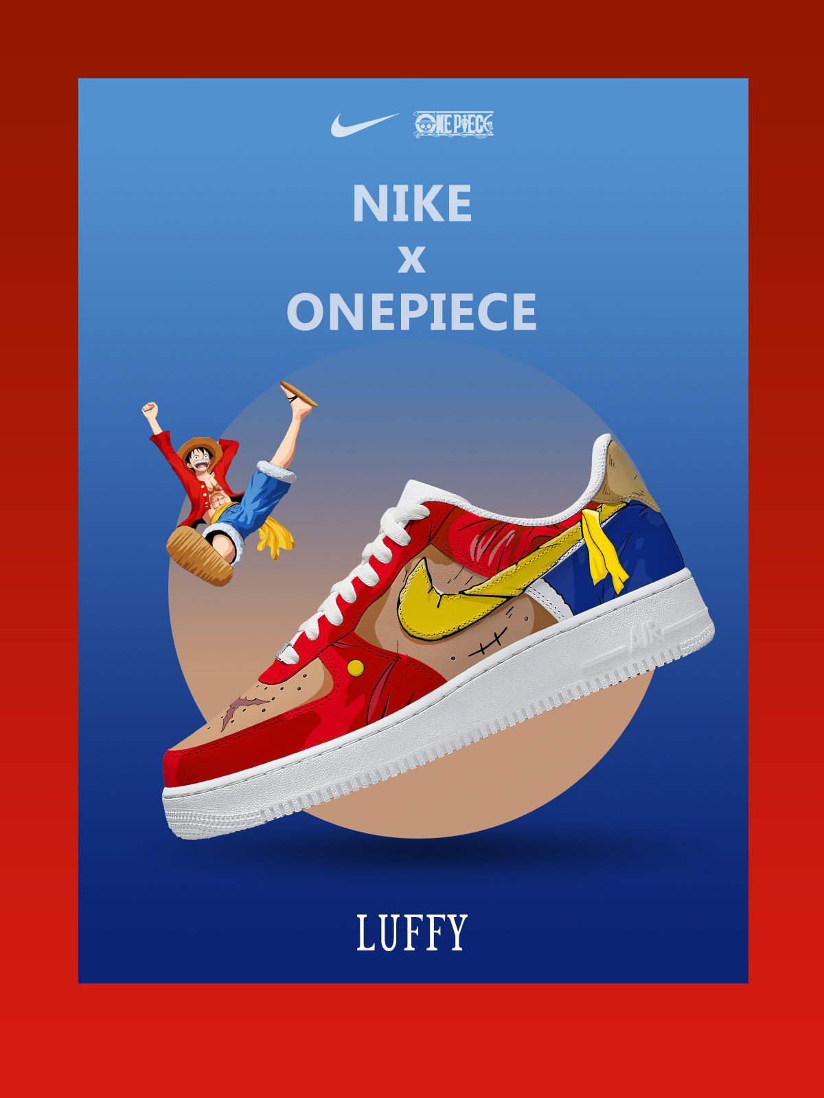 Monkey D. Luffy V.7 Custom Air-Style Sneakers