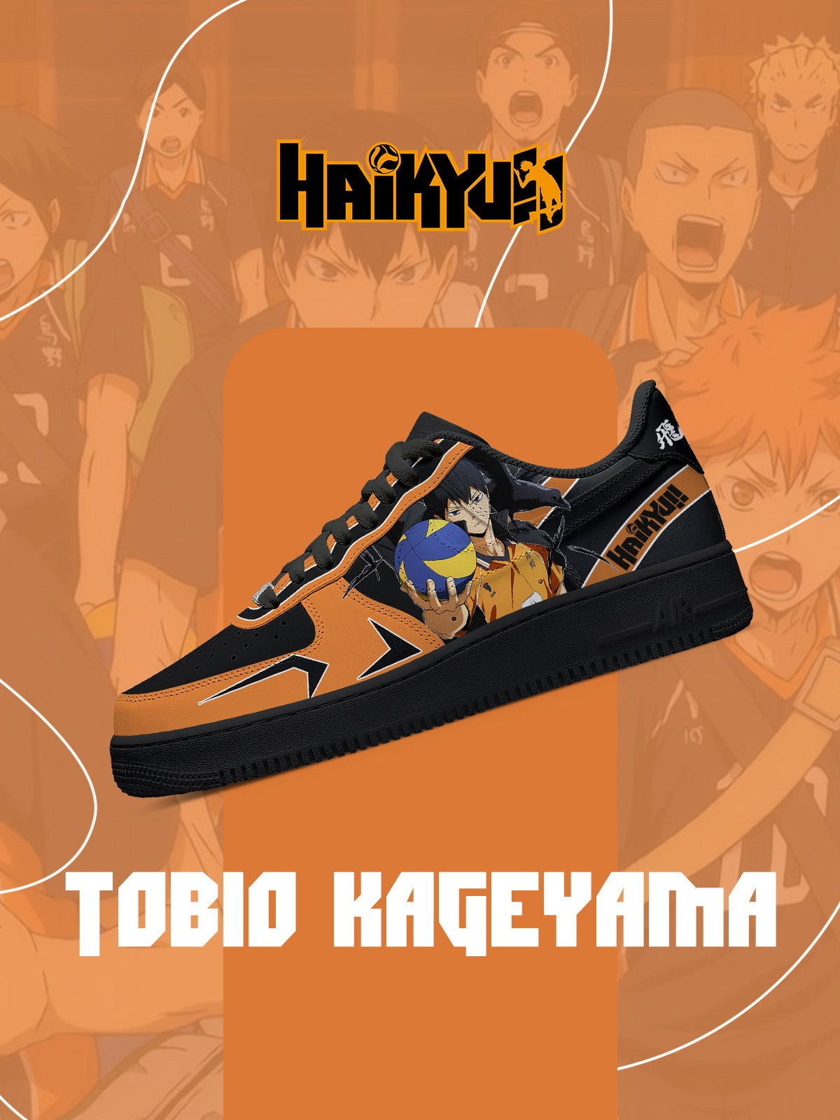 Tobio Kageyama V.2 Custom Air-Style Sneakers