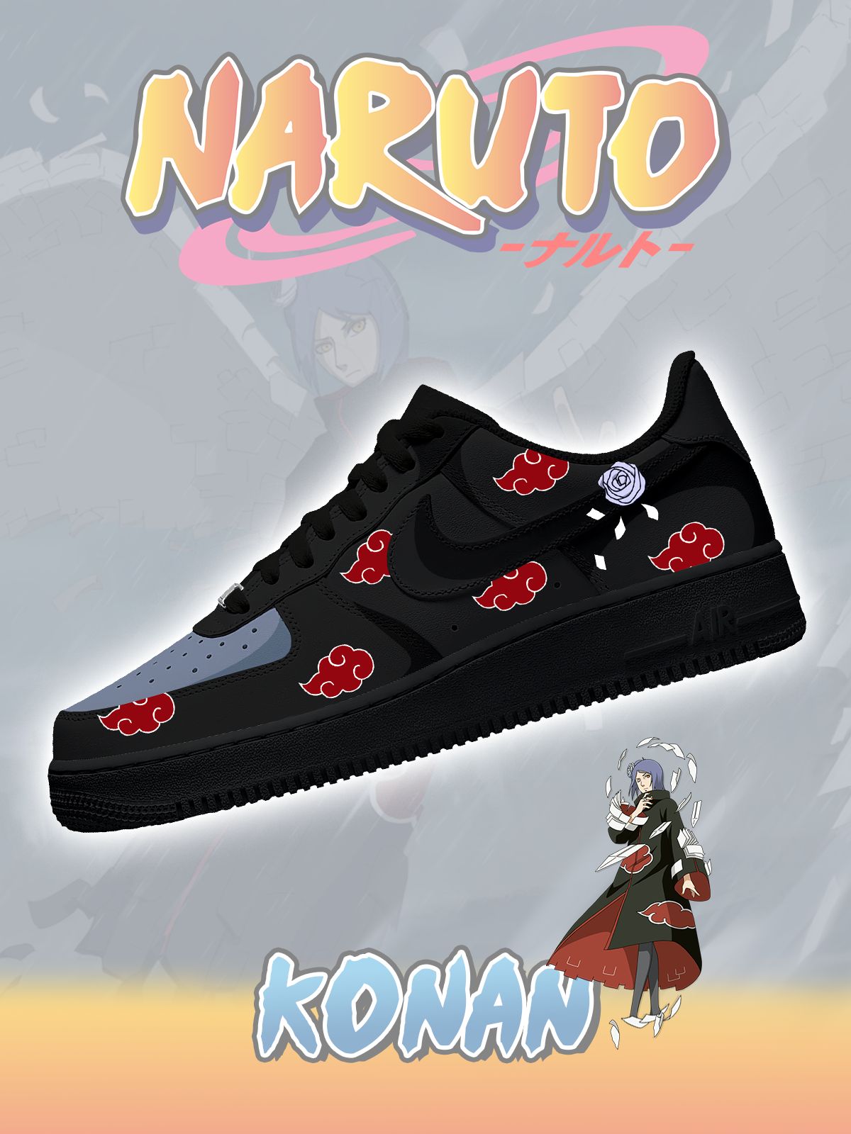 Akatsuki Konan Nr. 1 Custom Air-Style Sneakers