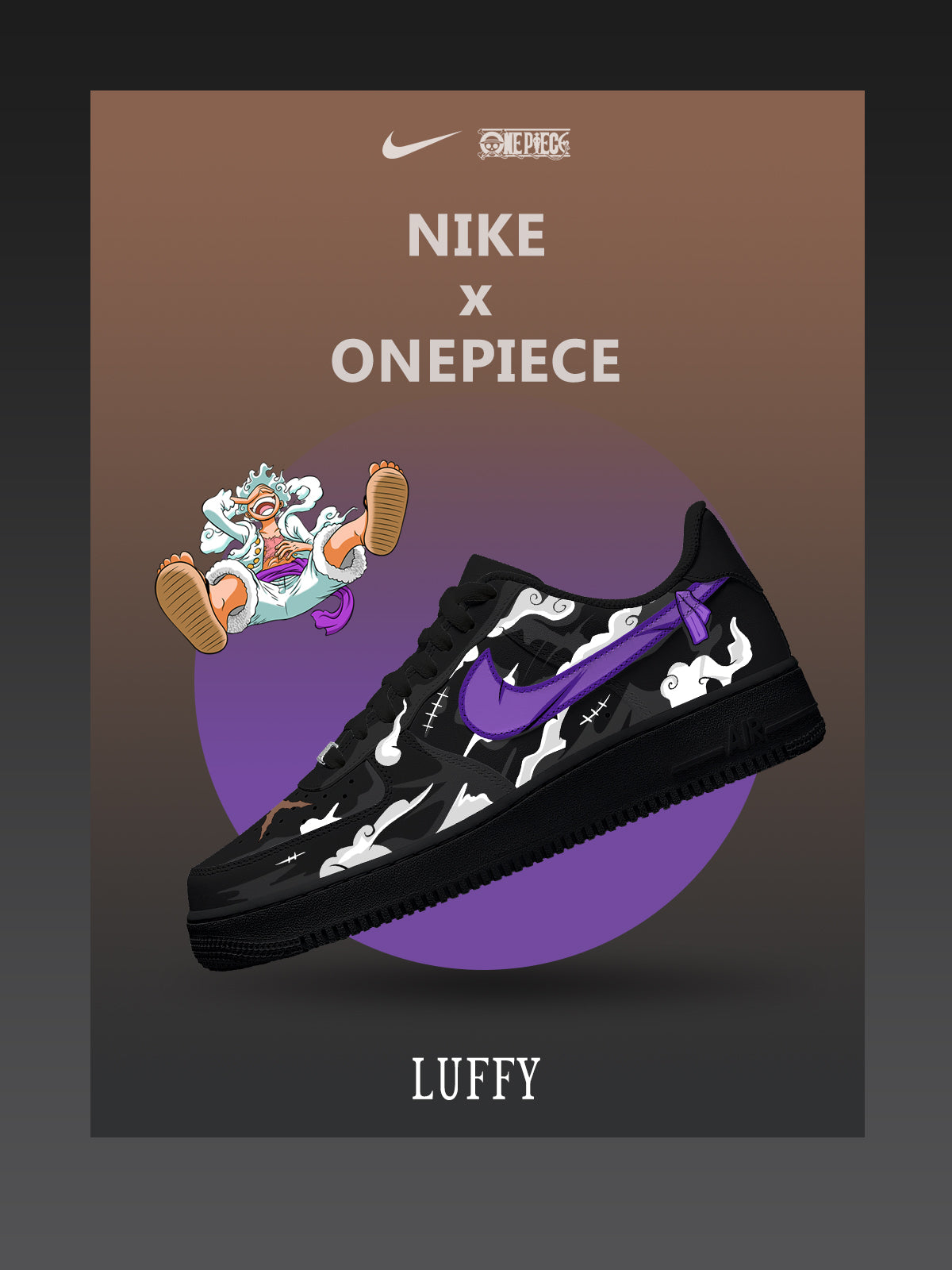 Monkey D. Luffy V.8 Custom Air-Style Sneakers